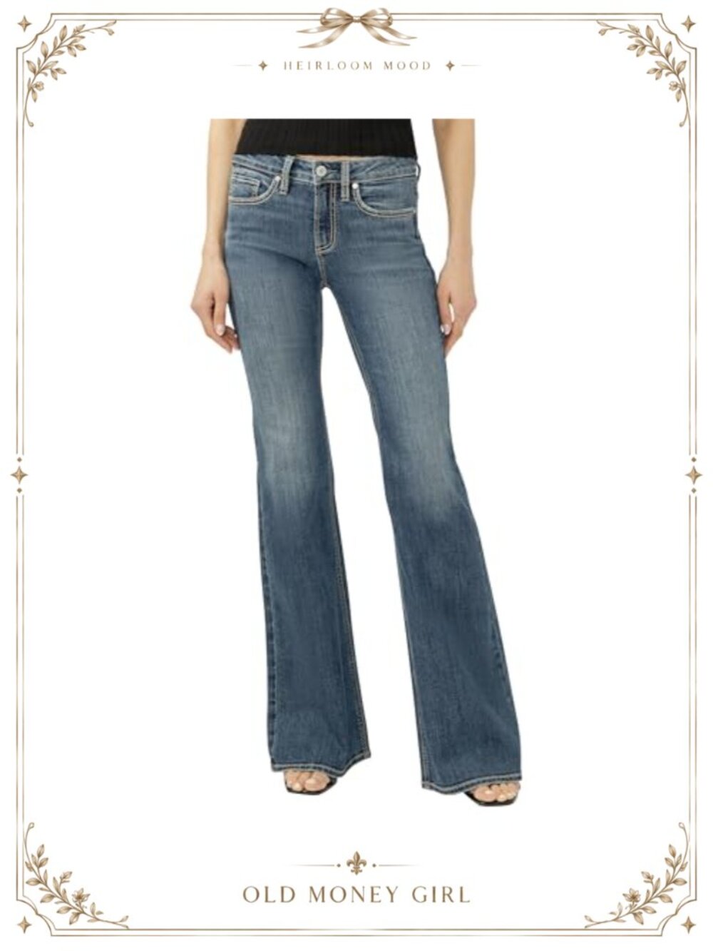 Mid Rise Flare Leg Curvy Fit Jeans